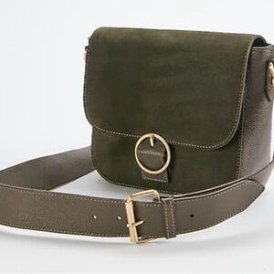J. Jill Olive Suede Crossbody bag